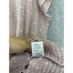 Everleigh  Women's Blouse Textured Mauve Smocked Hem Size Large Ruffle Photo 4