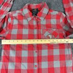 NFL  Juniors Collection San Francisco 49ers Flannel‎ Button Up Top Size M Photo 6