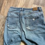 American Eagle  Outfitters Comfort Stretch Distressed Blue High Rise Mom Jeans 10 Photo 8