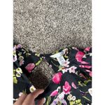 H&M NWT  Open Tie backed Mini Dress Puff Sleeves Black/floral XS Cottagecore Photo 5