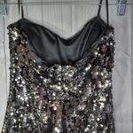 As You Wish As U Wish black and silver sequin strapless bodycon mini dress Photo 5