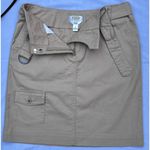 Talbots New Womens Petite Skirt Size 10 Beige Cargo Belt Cotton Blend Photo 2