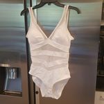 Ted Baker ππ White Mesh Panel One-Piece Swimsuit Photo 7