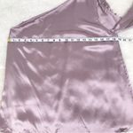 Parker Mauve Pink One Shoulder Long Sleeve Blouse Top 100% Silk Size Medium New Photo 11