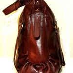 Badgley Mischka Burgundy Leather Shoulder Bag Tote Side Pockets Hang Tag XC Photo 3