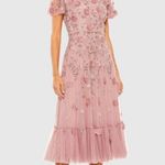Mac Duggal   9212 Embellished High Neck Cap Sleeve A Line Dress Pink 12 Photo 0