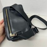 Amanda Uprichard Black Faux Leather Quilted Belt Bag Fanny Pack Purse Bag Photo 2