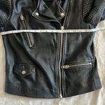 Topshop Genuine 100% Leather Biker Jacket Black Size 6 Women's Photo 12