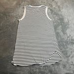 Frank & Eileen  Sleeveless Striped Scoop Neck Relaxed Asymmetric Tank Size XS Photo 2