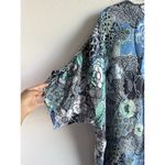 Winton + Waits Women Floral Bombay Blue Kimono Duster Open Front Boho OSFM Beach Size undefined Photo 10