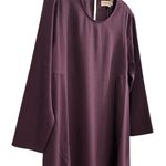 Philosophy Women's Long Sleeve Purple Knee Length Shift Dress Size L Photo 3