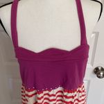 Volcom || Purple/red/white sundress with scalloped top and adjustable straps Photo 1