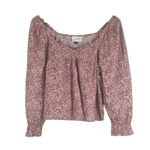 Universal Threads Universal Thread Peasant Top Womens S Pink Floral 100% Cotton Boho Cottagecore Photo 0