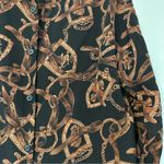 Vintage Women’s Equestrian Horse Novelty Button Down Shirt Medium Black Photo 2