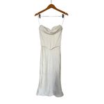 House Of CB  Strapless Satin Corset Dress in Ivory Size Extra Small Knee Length Photo 3