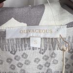 Olivaceous  Tropical Short Sleeve Linen Blend Shirt Size Small New Photo 2