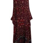 Xhilaration Xhiliration Boho Burgundy and Blue Patterned Strappy Tank Dress NWOT Photo 1