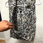 Bebe Womens Tops Size S Leopard Print Chiffon Twist Front Deep V-Neck Photo 5