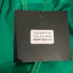 Marc New York  Kelly Green Blouse with Ruffled Puff Sleeves Photo 3