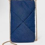 A New Day Cell Phone Blue with Gold Strap Crossbody Purse Bag Photo 8