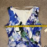 Eliza J  Twist Front Satin Gown Blue Floral 8 Photo 8