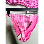 NWT CAROLINE CONSTAS Pink Orchid Gingham Adelphie Bikini Bottom & Top Swimsuit Size XL Photo 2