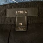 J.Crew  Black Linen Pencil Shirt with Crochet Detailing, Size 2P Photo 7