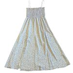 Resa Ashley Spaghetti Strap Dress Animal Print Smocked Skirt Size Medium Women's Blue Photo 1