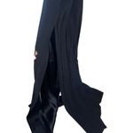 Mango  BLACK ASYMMETRIC BOW MAXI DRESS WITH SLIT XS NEW $129.99 #758 Photo 7