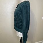 Betsey Johnson Performance Long Sleeve Velour Sweatshirt Top Hunter Green Large Photo 8