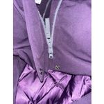 Lands' End Women’s Size LP Purple Full Zip Snap Hooded Waterproof Heavy Down Coat Photo 8