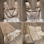 Show Me Your Mumu  Claire Midi Dress Champagne Luxe Satin Slit Sleeveless Gold S Photo 10