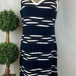 Stitch Fix Stone 33  Blue White Striped Sleeveless Avery Knit Shift Dress NEW XL Photo 0