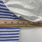 Talbots  Blouse Shirt Woman XL Blue Stripe Puff Sleeve Coastal Beachy Nautical Photo 10