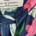 Trovata Birds Of Paradise Blue Floral Flutter Sleeve Evening Tulip Blouse Sz.M Size M Photo 11