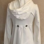 EUC White Button Jacket with Hood Size M Photo 1