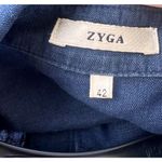 Zyga 100% Linen Blue Button Up Shirt Women’s 42 Eyelet Resort Vacation Coastal Size undefined Photo 6