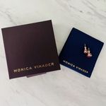 Monica Vinader Siren Stud Earrings, Pink Quartz/Rose Gold, NEW IN BOX Pink Photo 3