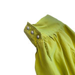 Anne Klein  Vintage Chartreuse Silk Blouse Button Front LongSleeve Size 14 in EUC Photo 5