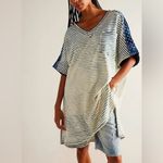 Free People NWOT  We The Free True Blue Tee - indigo navy blue - small Photo 3