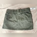 Justify  Dusty Olive Belted Mini Skirt Women’s Size Medium Photo 1