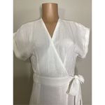 Three Dots New.  white gauze wrap dress. Size small. Retails. $160 Photo 6
