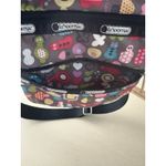 LeSportsac Gray Toot Print Triple 3 Zip Crossbody Mushroom Hearts Butterflies Photo 5