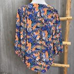 Takara  Floral Peasant Tie Tassel Blouse Small Photo 3