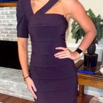 Black Halo  | One Shoulder Deep Plum Cocktail Party Formal Dress Size 6 NWT Photo 0