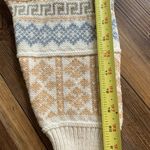 Cabin creek Vintage Striped NWT Beige Turtleneck Sweater Cottage Retro Size L Photo 7