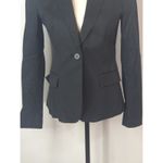 Theory  Black Cotton Blend Single Breasted One Button Blazer Corporate Women's 6 Photo 2