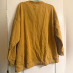 Aerie  Lace Up Oversized Crew Sweatshirt in Khaki Gold Tan - size L Photo 3