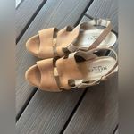 Sesto Meucci  Leather Wedge Sandals Size 10 Photo 5