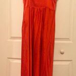 ASTR the Label Mariela Dress Red Orange Midi Satin Slip Dress Size Large Photo 7